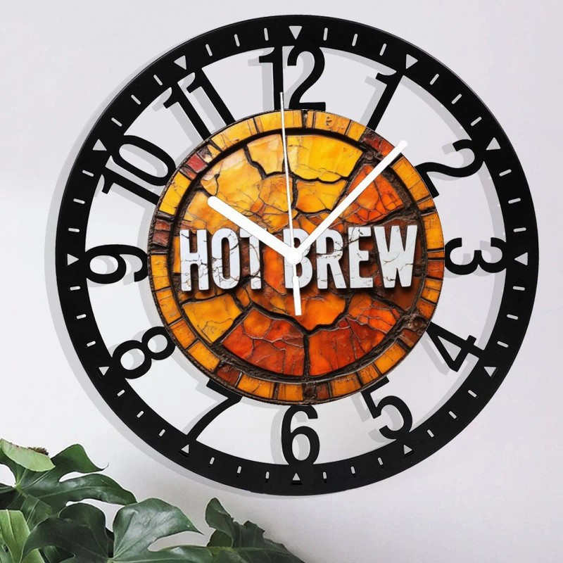 25cm Circular Iron Wall Clock with a Wrench and Boltsheet
