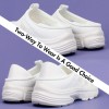 Zapatos Enfermera Blanco Mujer Clinicos Chef Slip On Two-way