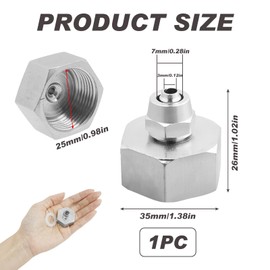 Sanitary Connection Adapter for Fridge Water Filter, 3/4 Inch Female to 1/4 Inch Connector, Compatible with Germany Fridges, Fridges and Freezers, Hose Adapter