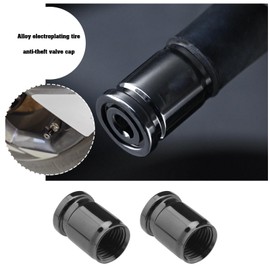 EMSea Pack of 4 Car Tyre Valve Covers, Car Tyre Anti-Theft Valve Cover, Car Dust Protection, Accessories for Most Vehicles, Cars, Trucks, ATV, MTV, 13.5 x 9.5 mm, Black
