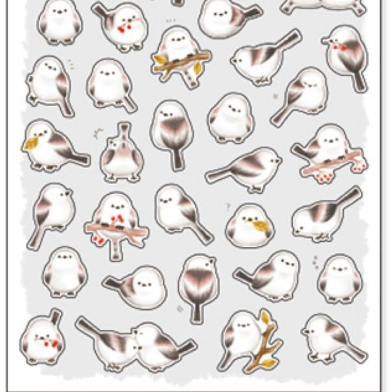 Mamemame Animals 81233 Sticker Masking Tape Material [Shimaenaga] Cute Animal