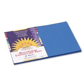 SunWorks 7507 Construction Paper, 58 lbs., 12 x 18, Bright Blue, 50 Sheets/Pack