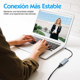 HEEDU Adaptador USB C a Ethernet, RJ45 a Tipo C Convertidor LAN de 100Mbps, Compatible con Win7/8/10/11, Vista, Mac, Linux, Chrome OS ect