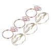 100pcs Metallic Paper Clips Lips Diamond Rings Shape Nonslip Portable