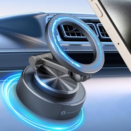 OPVICAM Car Phone Holder for Magsafe [Strongest Suction & Magnetic] 360° Adjustable Car Phone Mount, Cell Phone Holders for Your Car for All Smartphones & All Car Models