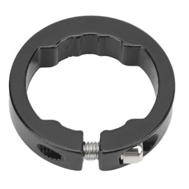 2-Piece Bicycle Grips Clamp Rings, Circlips for Bicycle Handlebar Grips, Bicycle Grip Lock Made of Aluminium Alloy for 22.2 mm Bicycle Handlebar (Black)