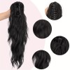 Heat-Resistant Synthetic Curly Water Wave Ponytail Wig for Women Voluminous