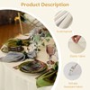 GEWONELIFE 6 Pack Ivory Round Tablecloth 60 Inch, Washable White