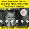 PACK OF 30 Circles (each 75mm in diameter) WINDOW ETCH
