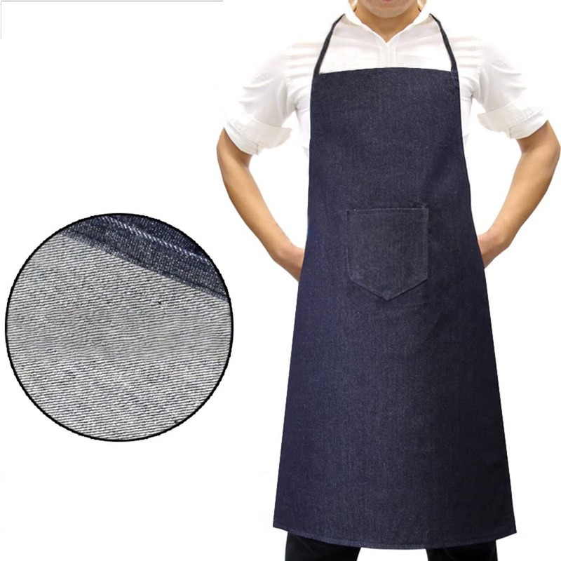 SEIWEI Denim Work Apron, Unisex Denim Apron Workwear, Multifunctional Kitchen
