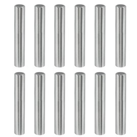 Murtenze 12 Pack 5mm x 30mm Stainless Steel Dowel Pin, Metal Silver Shelf Support Pin Fasten Elements for Shelves