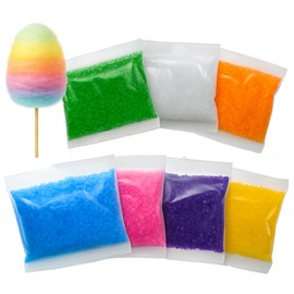 Cotton Candy Sugar 7 Colors x 100g Set Granulated Sugar Cotton Candy Cotton Candy Machine Color Granulated Sugar Colored Rainbow Coarse