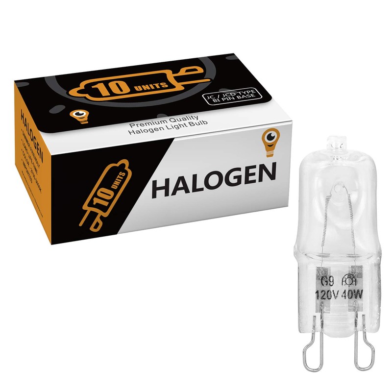 10 Pack Crystal Clear Lense 40W Q40/G9/CL/120V G9 JCD 40