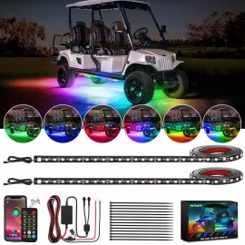 Nilight 2Pcs Golf Cart Underglow Light Kit for EZGO Yamaha Club Car