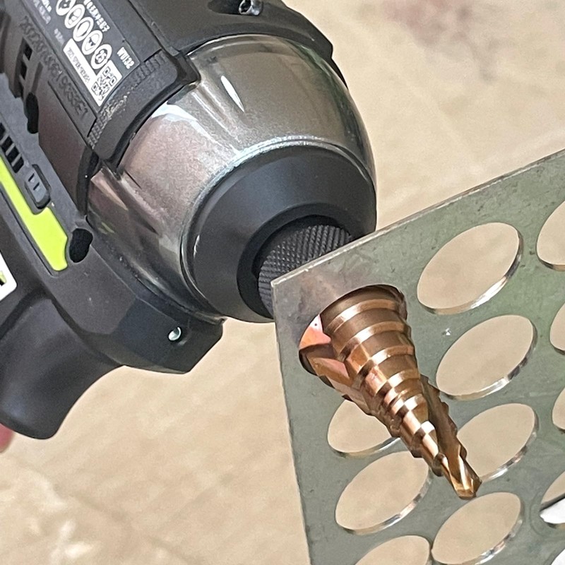 Vearter 4-12 mm Step Drill Metal, 9 Steps Taper Drill