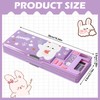 Multifunctional Plastic Stationery Box, Pop Up Double-Sided Opening Pencil Case,