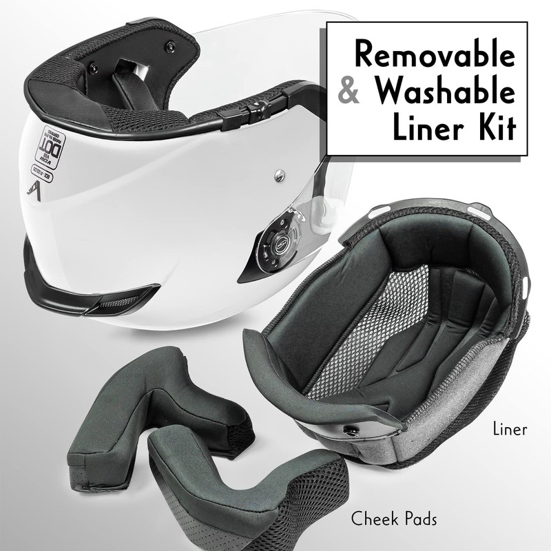VCAN V88 3/4 Open Face Motorcycle Scooter Helmet ECE &