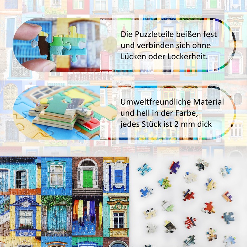 MISITU Puzzle 1000 Pieces for Adults and Children - Colourful