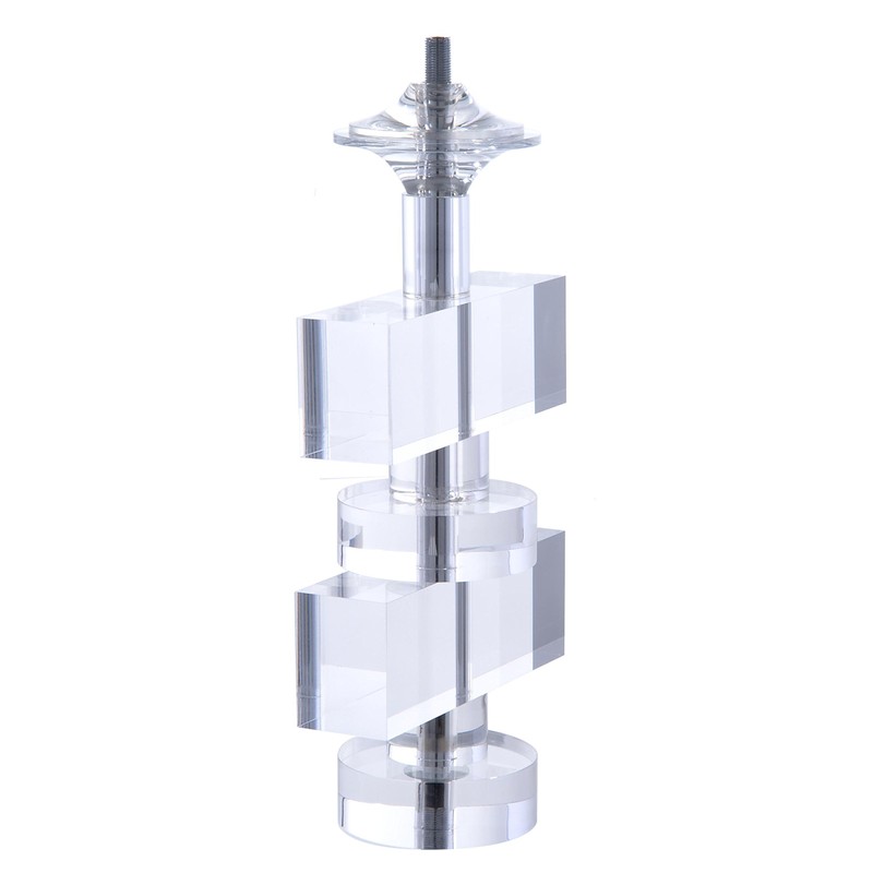 B&P Lamp® 5 1/2 Inch Wide Clear Acrylic Square Square