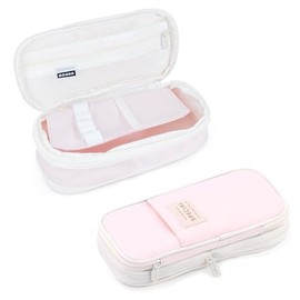 xiaoxiaozhijia Federmäppchen Groß, Federmappe Groß, Pencil Case Aesthetic, Mäppchen Teenager, Federtasche für Jungen Mädchen (Pink)