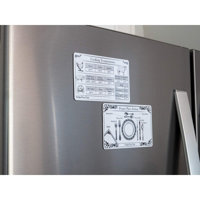 Internal Cooking Temperature Magnet - Plus Free Proper Place Setting