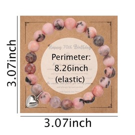 Happy 70th Birthday Gifts for Women Adjustable Beaded Bracelets for Mom 70 Year Old Birthday Gifts for Sister Daughter 70 Birthday Gifts for Niece Granddaughter Gifts for Best Friend Gift