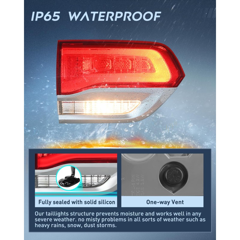 Nilight Taillight Assembly Compatible with 2014 2015 2016 2017 2018