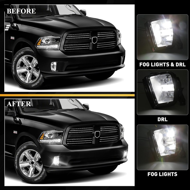 FICOLPO Led Fog Lights with Daytime Running Lights for 2013