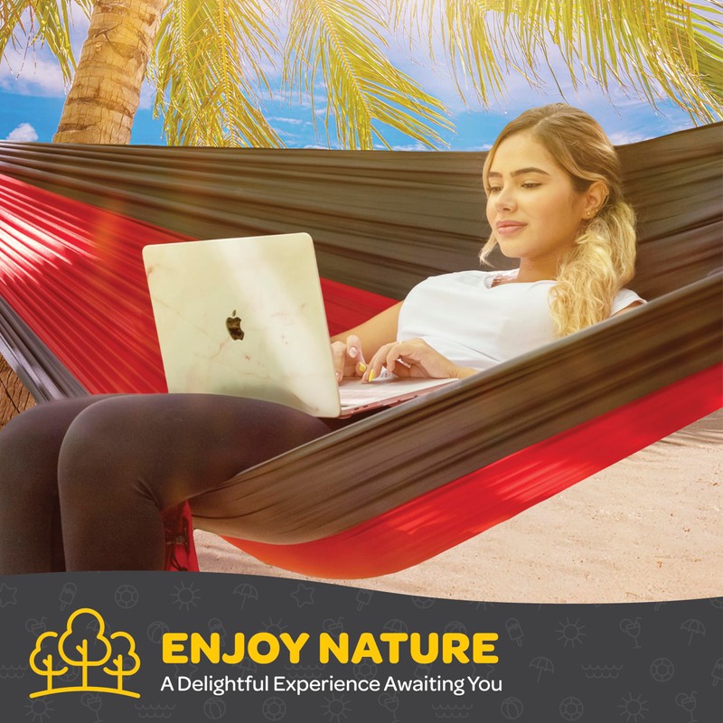 Durable Hammock 400 lb Capacity, Nylon Camping Hammock Chair -