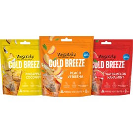 Wissotzky Cold Breeze Variety Pack, Cold Brew Iced Tea (54 Tea Bags) | Caffeine-Free | Herbal Tea | Kosher | Cold Water Brewing
