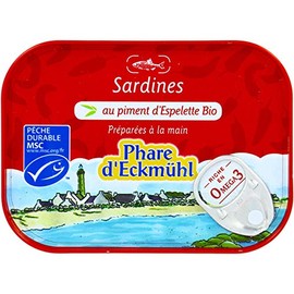 Phare d'Eckmühl Sardinen in Olivenöl mit Piment d'Espelette (135 g)