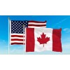 G128 Combo: American USA Flag & Canada Canadian Flag Printed