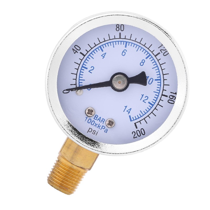 Hydraulic Water Pressure Gauge 0-200PSI 40MM DIAL Meter 1/8 NPT