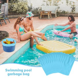 mizikuu Pack of 30 Pool Skimmer Socks, Skimmer Basket, Mesh Nylon Filter Socks, Pool Skimmer Socks, Reusable Swimming Pool Skimmer Socks for Surface Skimmer, Removes Leaves and Dirt, Blue