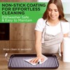 NutriChef 20"x13" Stove Top Grill Pan - Double Burner, Hard-Anodized
