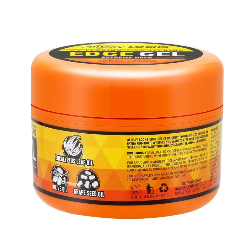 AllDay Locks Edge Gel (10 oz) | Extreme Hold, Moisturizing