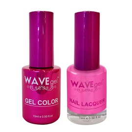 WAVEGEL Soak-Off Gel & Nail Lacquer Matching Duo Set - Princess Collection - #87 Rosa I 0.5 Oz
