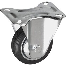 Meister Fixed Castor Solid Rubber, Roller Bearing, 800630