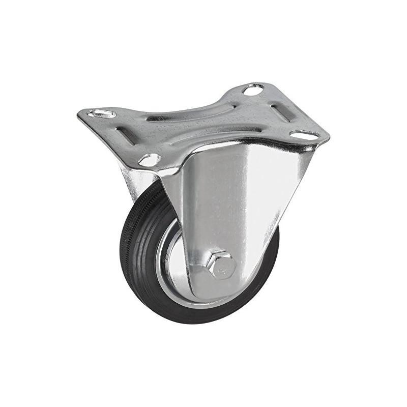 Meister Fixed Castor Solid Rubber, Roller Bearing, 800630