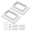 Aiwaiufu 2″ x 3.5″ White Vinyl Fence Brackets, Slotted Handrail