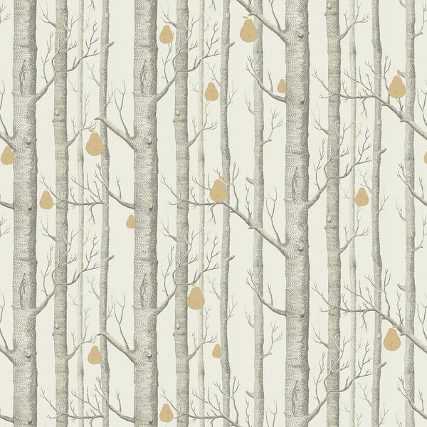 VEELIKE Boho Birch Tree Peel and Stick Wallpaper with Pears
