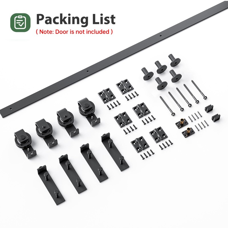 Roymelo 70" Bifold Sliding Barn Door Hardware Track Kit,Side Mounted