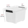 Uumitty 4-Pack 35 Quart Plastic Storage Bin with Secure Lid