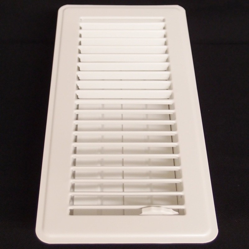 6" X 14" Floor Register with Louvered Design - Fixed