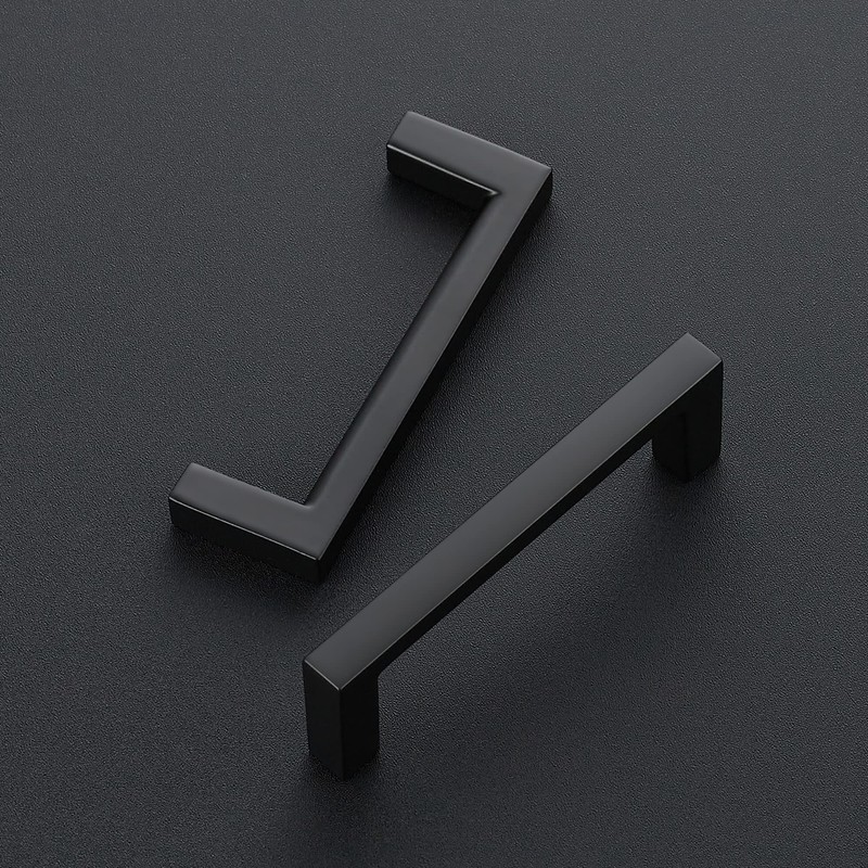 Ravinte 25 Pack Matte Black Cabinet Pulls Slim Kitchen Cabinet