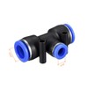 sourcing map Plastic Tee Push to Connect Tube Fittings 15/32"