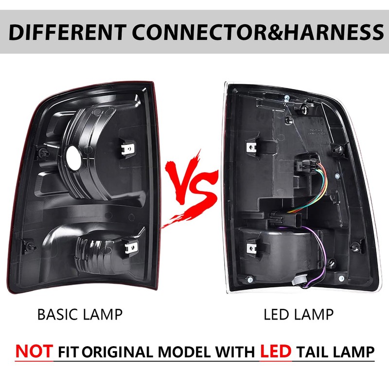 PIT66 Smoke Tail Lights,Compatible with 2009-2018 Dodge Ram 1500/Fit 2010-2018