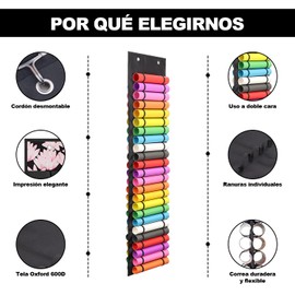 Porta Vinilos, Soporte para Rollo de Vinilo de Almacenamiento,Organizador de Almacenamiento de Vinilo con 48 Compartimentos, Soporte de Rollo de Vinilo (Negro)