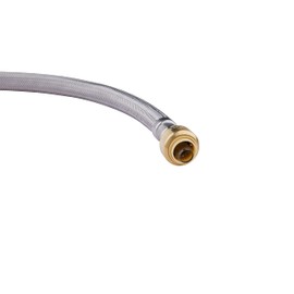 EFIELD - Conector flexible de 12 pulgadas de longitud, ajuste a presión, 1/2 x 3/4 pulgadas, FIP, manguera de calentador de agua de acero inoxidable trenzada de empuje para conectar