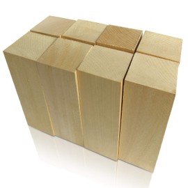 8 Pack Large JulArt Basswood Blocks 6 X 2 X 2 Inches Premium Unfinished Soft Wood Blocks for Carving and Whittling